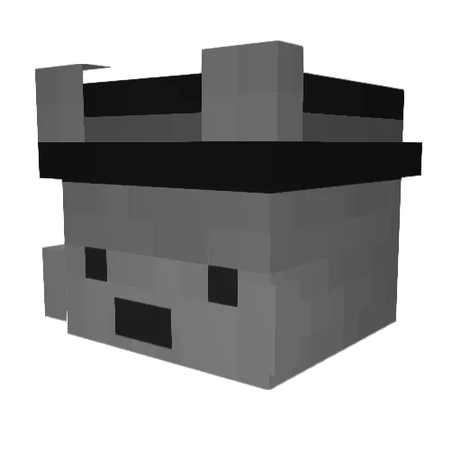 Fog_030 Minecraft avatar head, 3D render