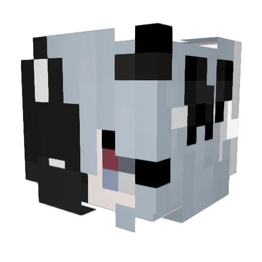 Fog_Along Minecraft avatar head, 3D render