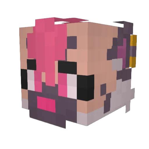 Foggykitty Minecraft avatar head, 3D render