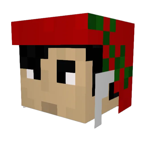 FogoMolhado007 Minecraft avatar head, 3D render