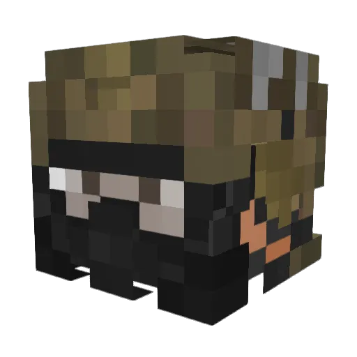 Fogonabala Minecraft avatar head, 3D render