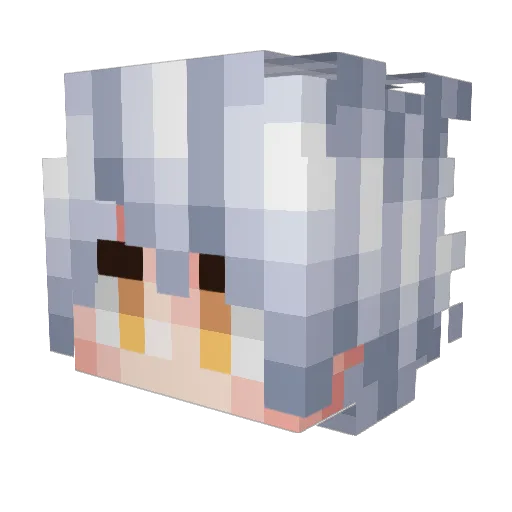 Fogooo Minecraft avatar head, 3D render