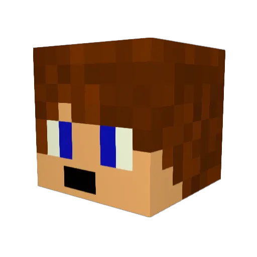 Fogorulez Minecraft avatar head, 3D render