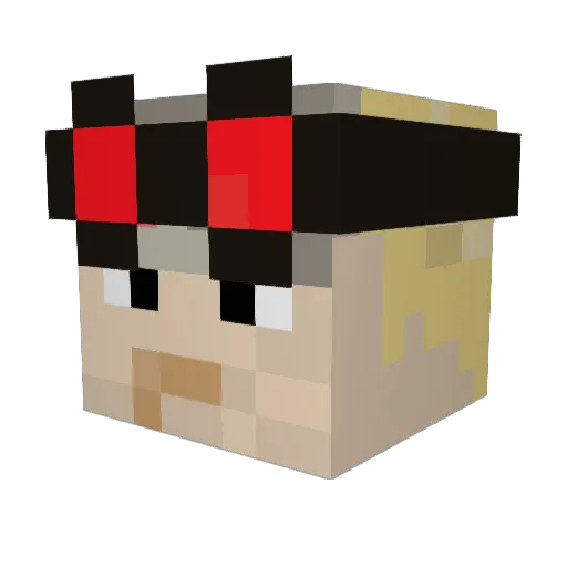 Fohgrham Minecraft avatar head, 3D render