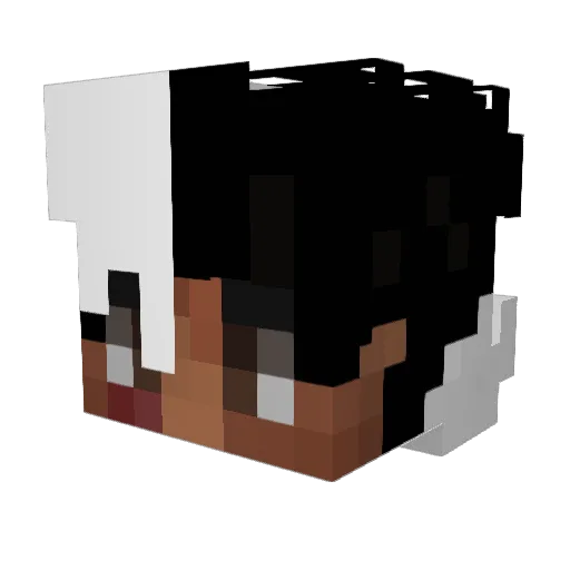 FoiTTv Minecraft avatar head, 3D render