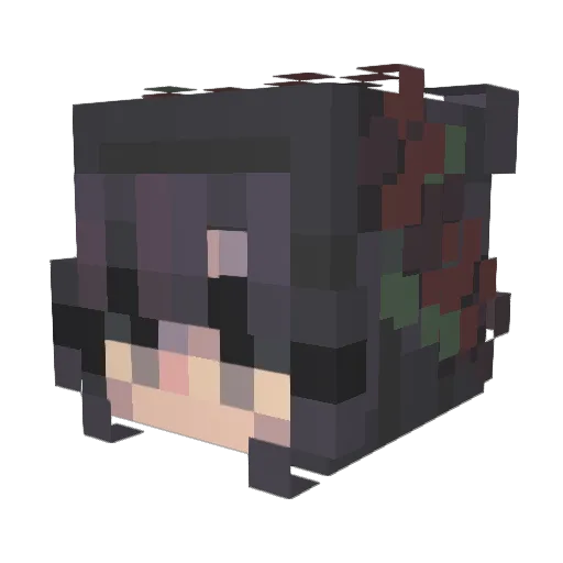 Foikai Minecraft avatar head, 3D render