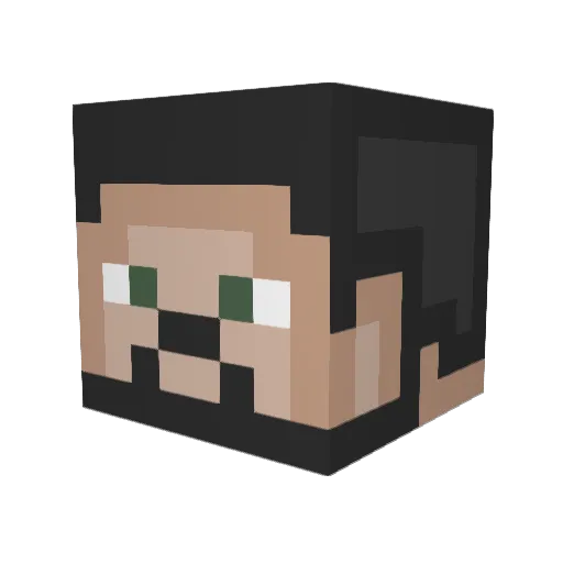 Foise Minecraft avatar head, 3D render