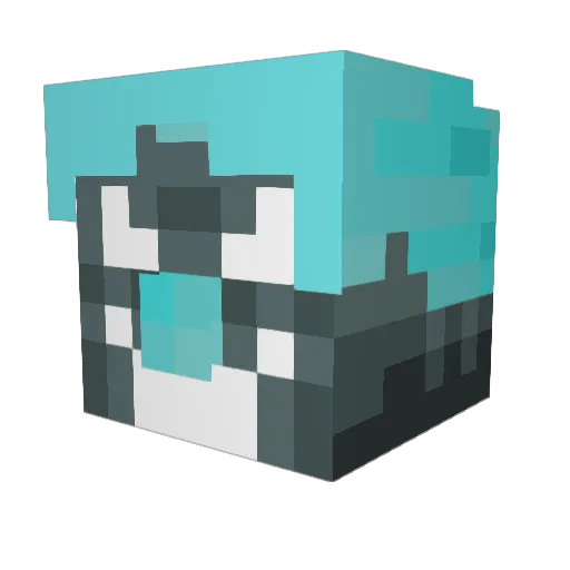Fokashi Minecraft avatar head, 3D render