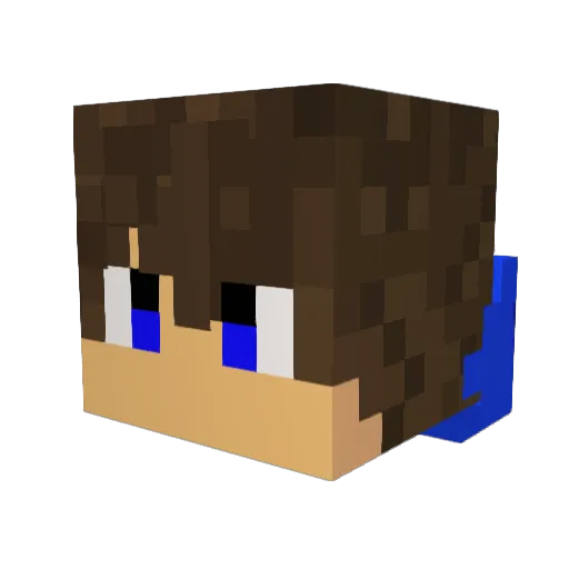FokeG Minecraft avatar head, 3D render