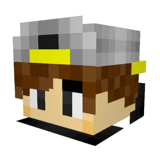 Fokis Minecraft avatar head, 3D render