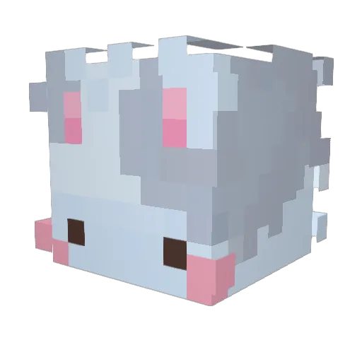 Foksii Minecraft avatar head, 3D render