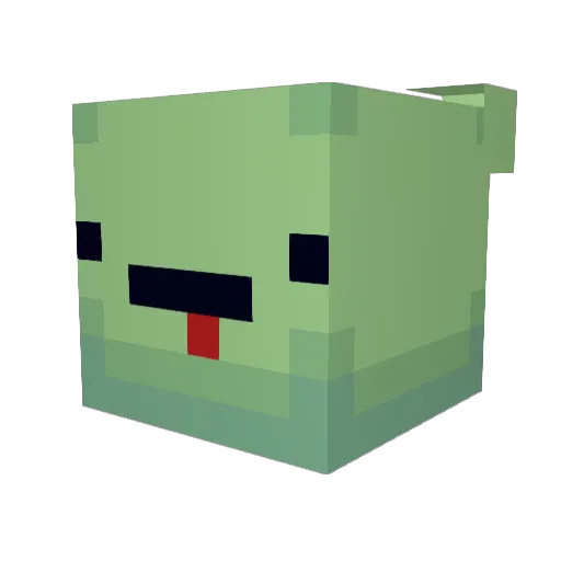 Foksiklisik Minecraft avatar head, 3D render