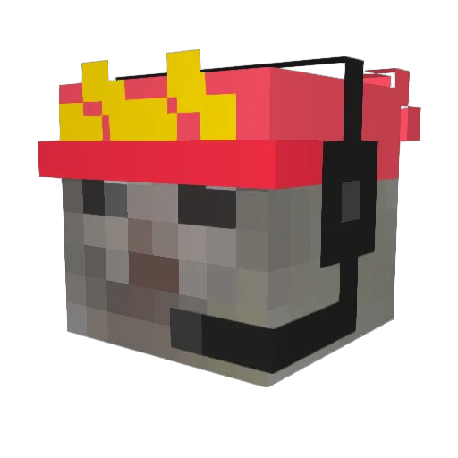 Fokws Minecraft avatar head, 3D render