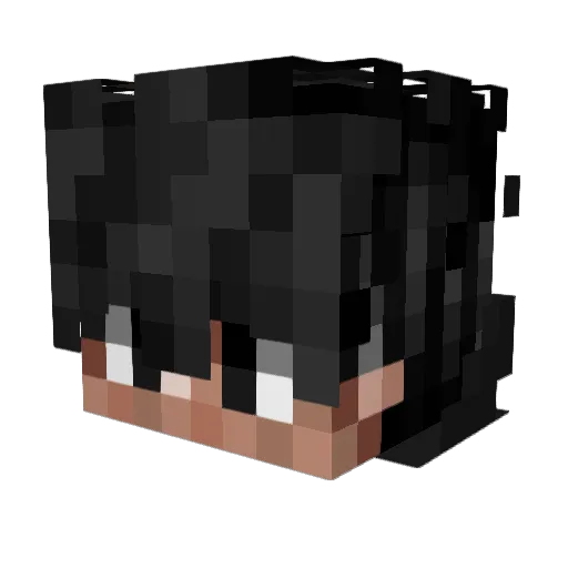 Fokzi_XD Minecraft avatar head, 3D render
