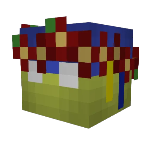 Fol3d Minecraft avatar head, 3D render