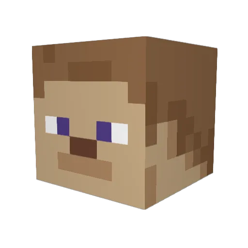 Folau_12 Minecraft avatar head, 3D render