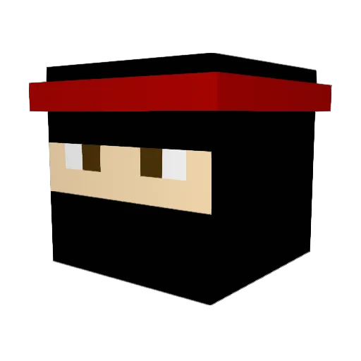 FoldupAverage6 Minecraft avatar head, 3D render