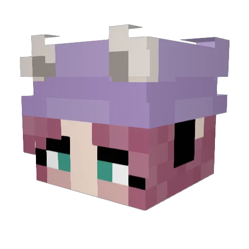 Foleck Minecraft avatar head, 3D render