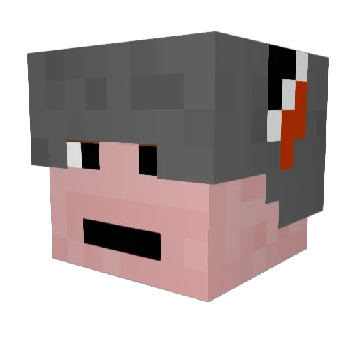 Foliant Minecraft avatar head, 3D render