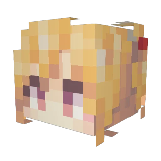 Folienert Minecraft avatar head, 3D render