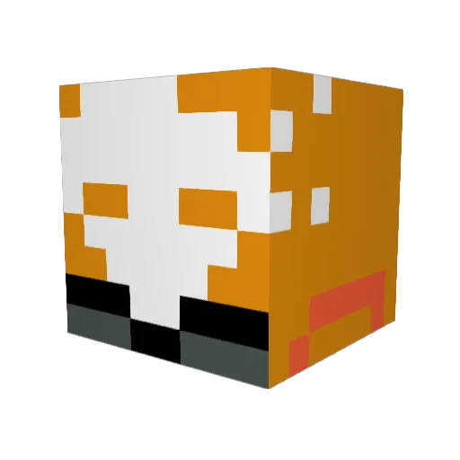 Folif Minecraft avatar head, 3D render