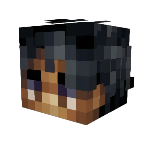 FolkHaze Minecraft avatar head, 3D render