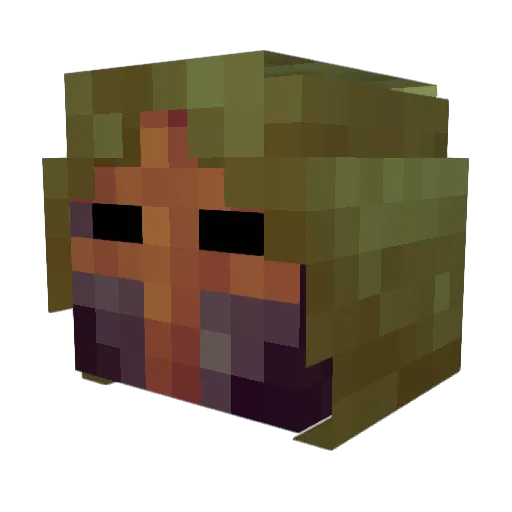 FolkLight Minecraft avatar head, 3D render