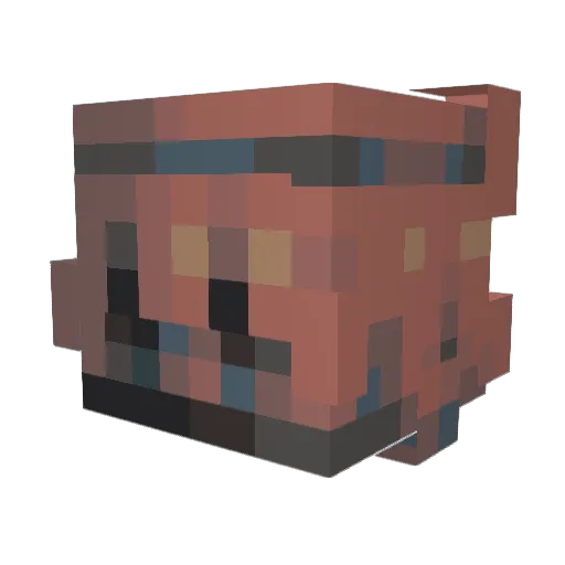 FolkePen Minecraft avatar head, 3D render