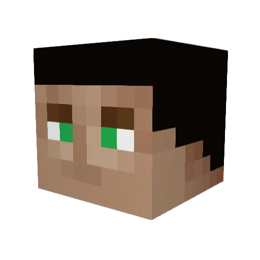 Folkord Minecraft avatar head, 3D render