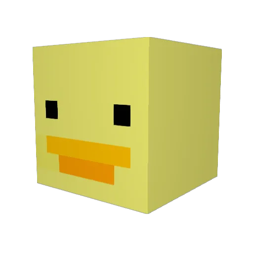 FolksWagen Minecraft avatar head, 3D render