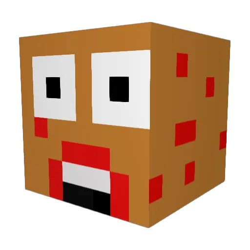 FolksyZebra8 Minecraft avatar head, 3D render