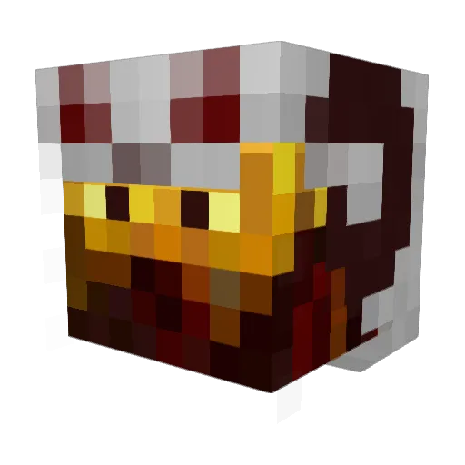 Follign Minecraft avatar head, 3D render