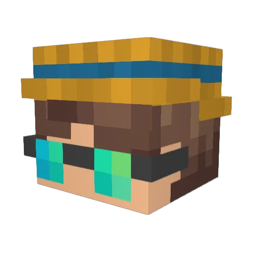 Folos Minecraft avatar head, 3D render