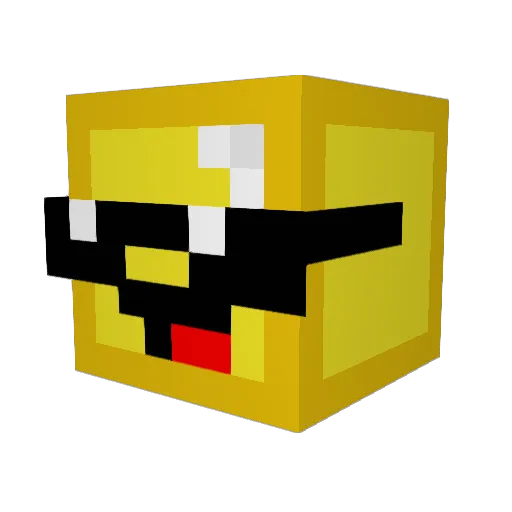 Foltax Minecraft avatar head, 3D render
