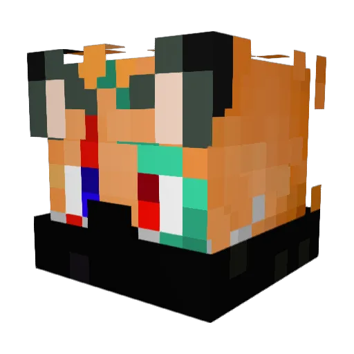 Folzus Minecraft avatar head, 3D render