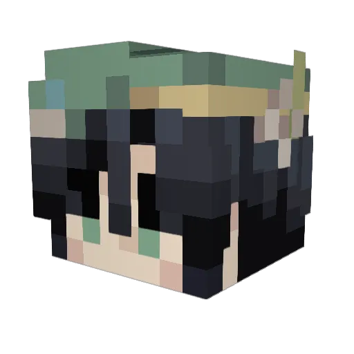 Fomashe Minecraft avatar head, 3D render