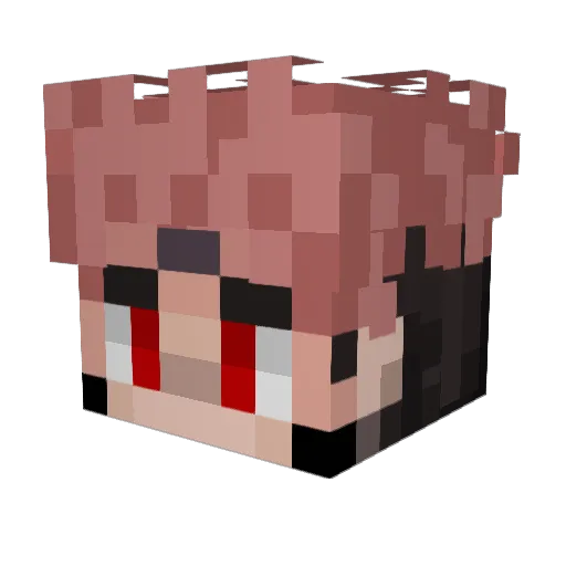 Fome01 Minecraft avatar head, 3D render