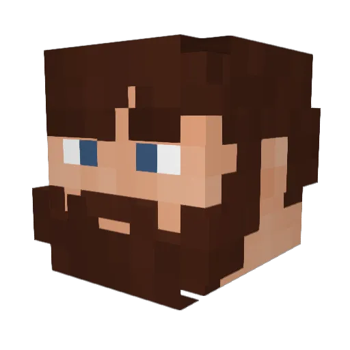 FonDark Minecraft avatar head, 3D render