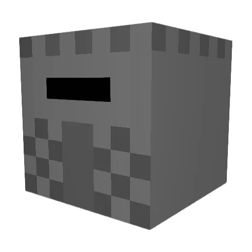 Fondudette Minecraft avatar head, 3D render
