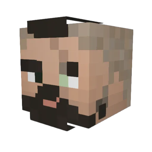 Fonell Minecraft avatar head, 3D render