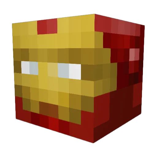 Fonfann Minecraft avatar head, 3D render