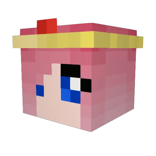 Fonfel69 Minecraft avatar head, 3D render