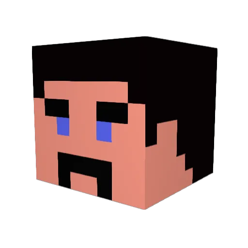Fonfon1983 Minecraft avatar head, 3D render
