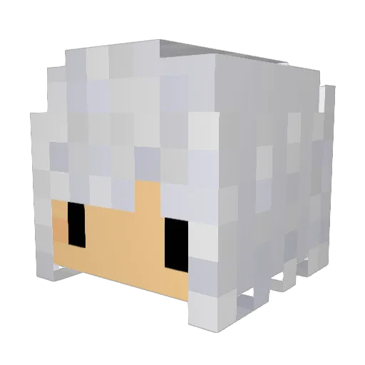 Fong_TD Minecraft avatar head, 3D render