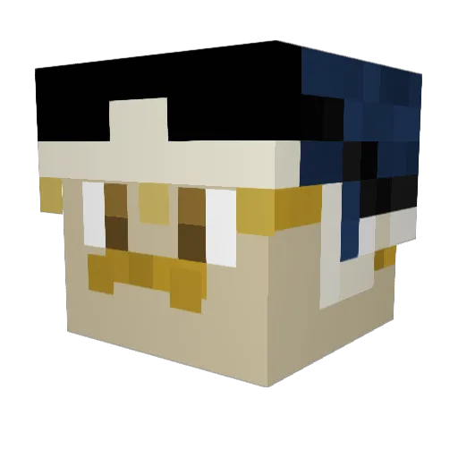 FongoCongo Minecraft avatar head, 3D render