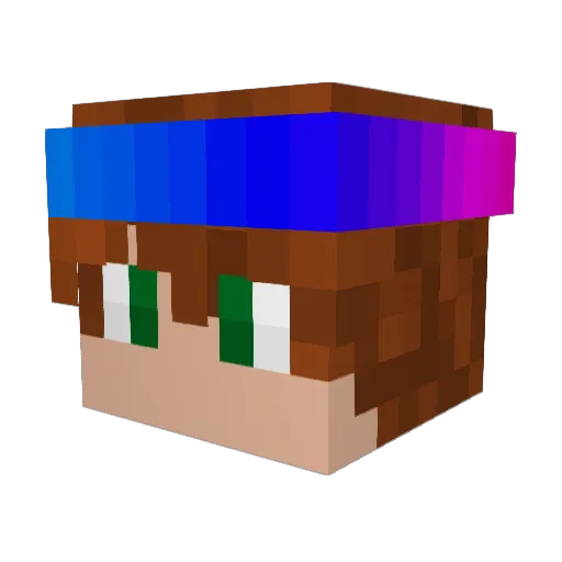 Fonum6 Minecraft avatar head, 3D render