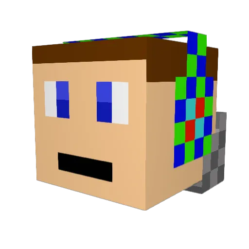 Fonysony Minecraft avatar head, 3D render