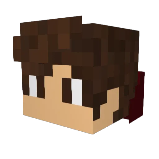 FonzieOne Minecraft avatar head, 3D render