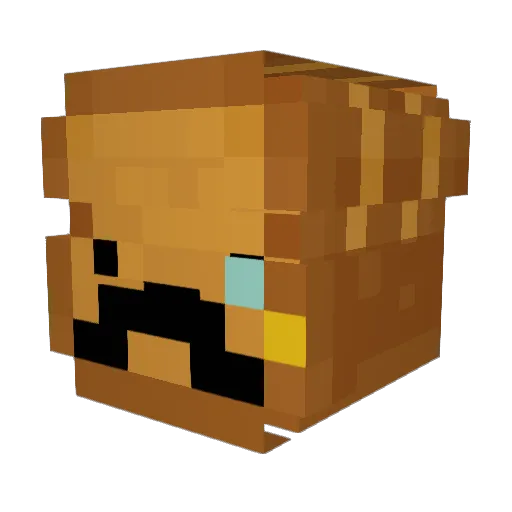 FooFuFu_ Minecraft avatar head, 3D render