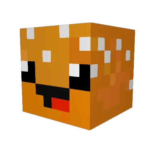 FoodLover Minecraft avatar head, 3D render